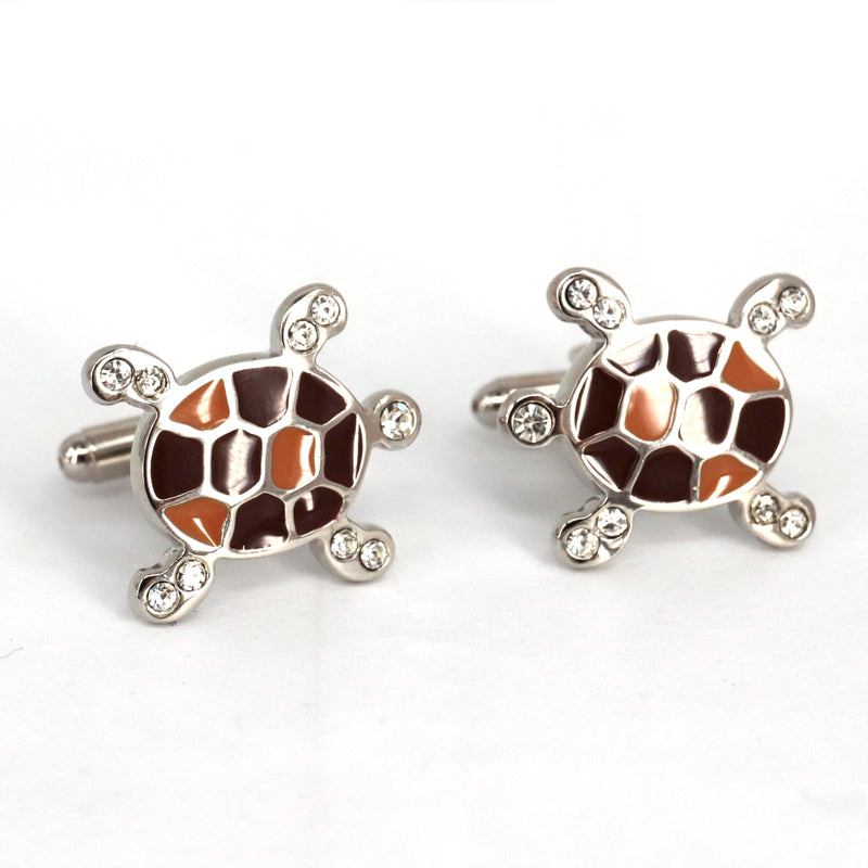 MarZthomson Maroon & Orange Turtle Cufflink (Online Exclusive)