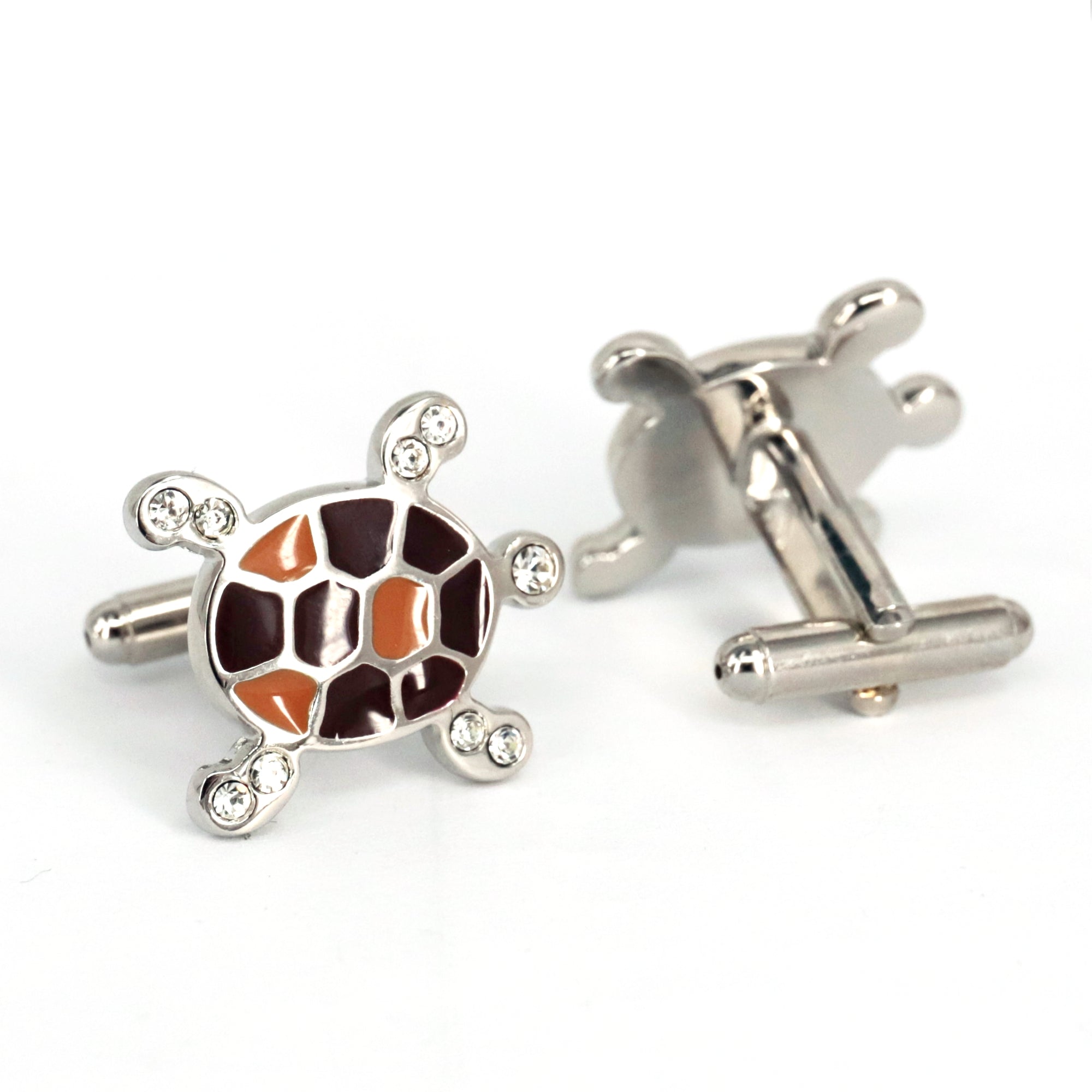 MarZthomson Maroon & Orange Turtle Cufflink (Online Exclusive)