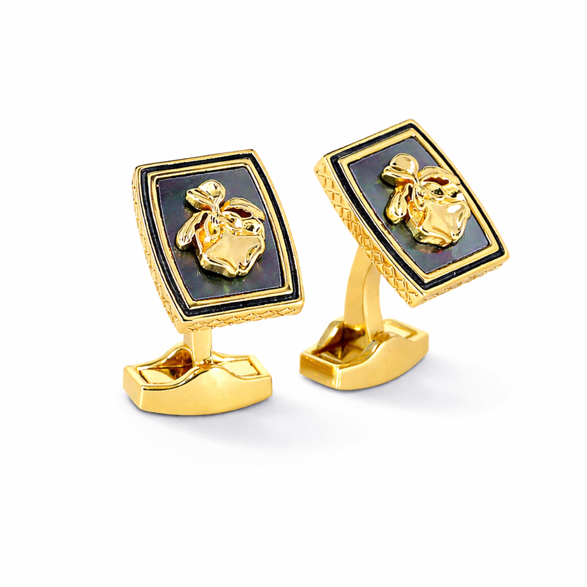 Gold Vanda Miss Joaquim -Azthom Cufflinks