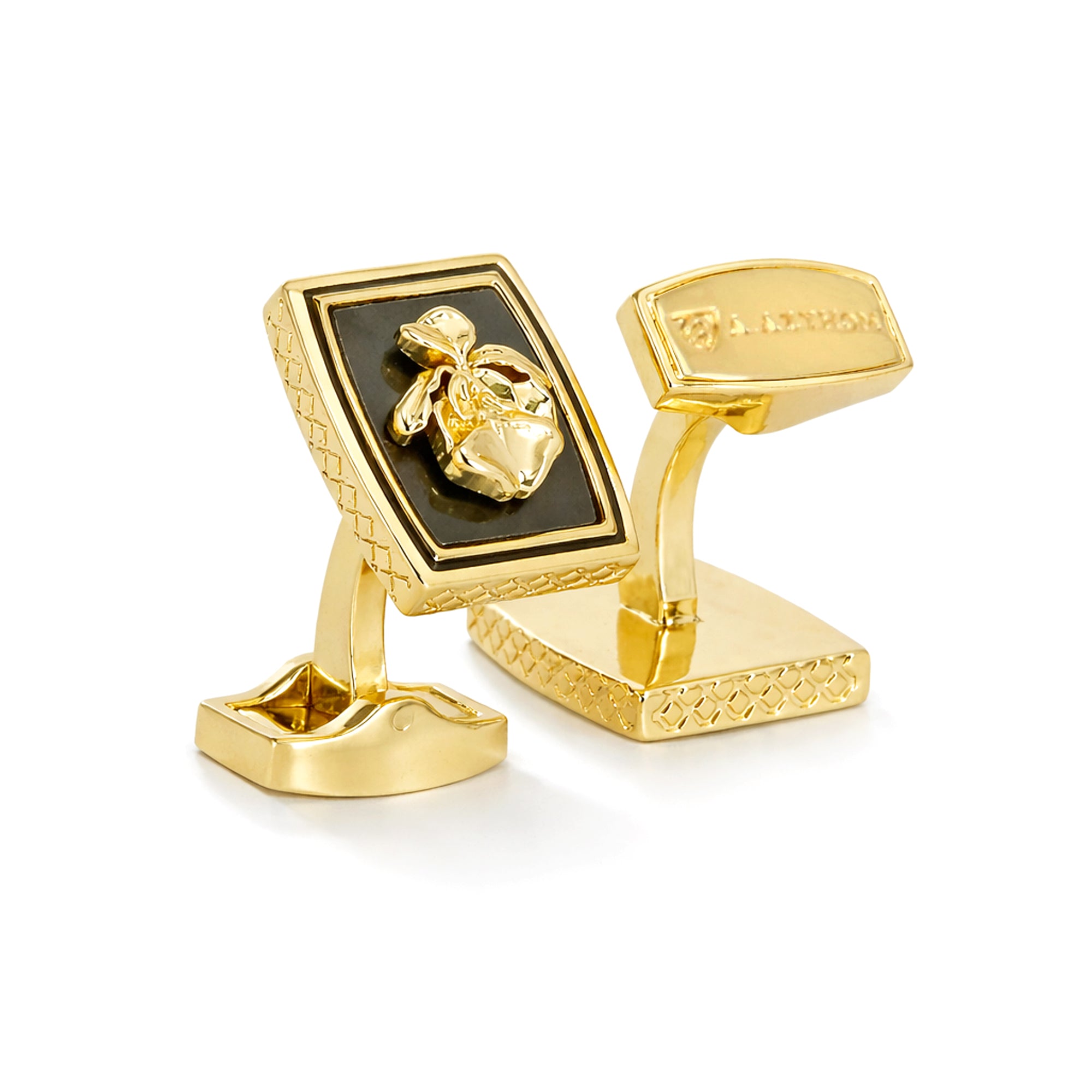 Gold Vanda Miss Joaquim -Azthom Cufflinks