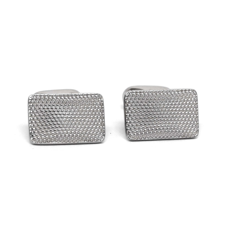 MonsterTie Venezia Rectangle Silver Cufflink