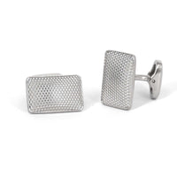 MonsterTie Venezia Rectangle Silver Cufflink