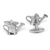 Watering Can Silver Cufflink