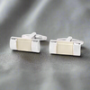 White fiber optic Cufflinks