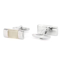 White fiber optic Cufflinks