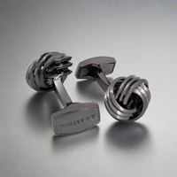 Wire Knot Gunmetal  Cufflinks