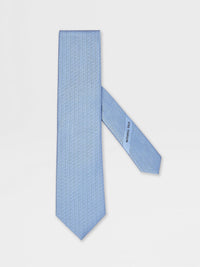 LIGHT BLUE NATURAL SILK TIE