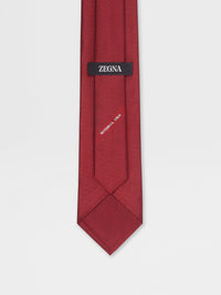 Zegna Red Natural Silk Tie