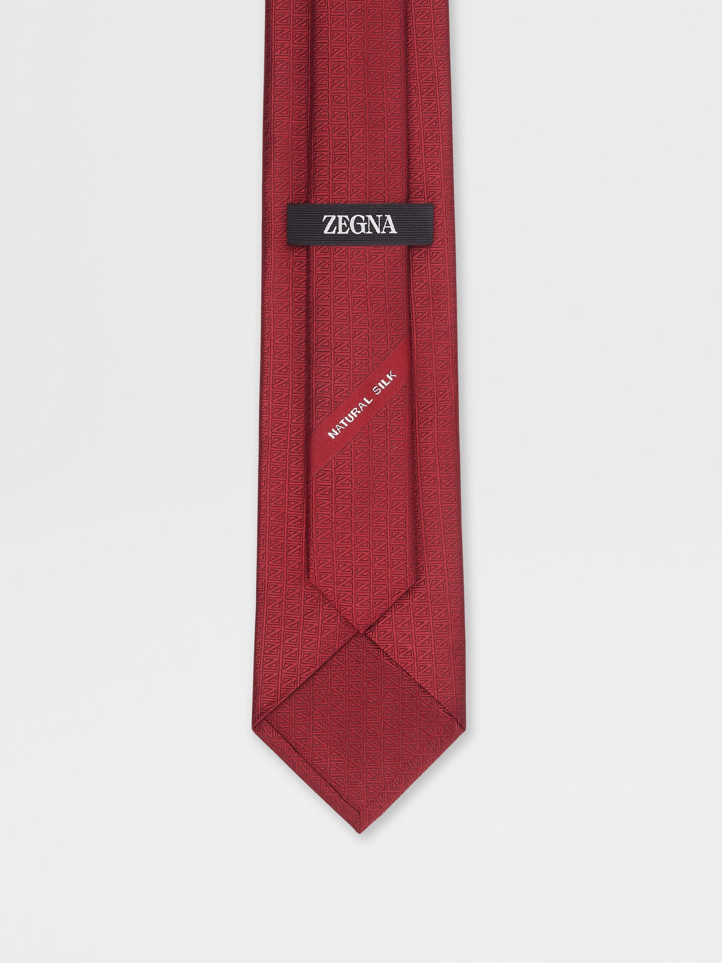 Zegna Red Natural Silk Tie