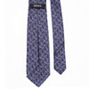 8cm Paisley Design Tie in Blue CINQUE PIEGHE (5 FOLDED )