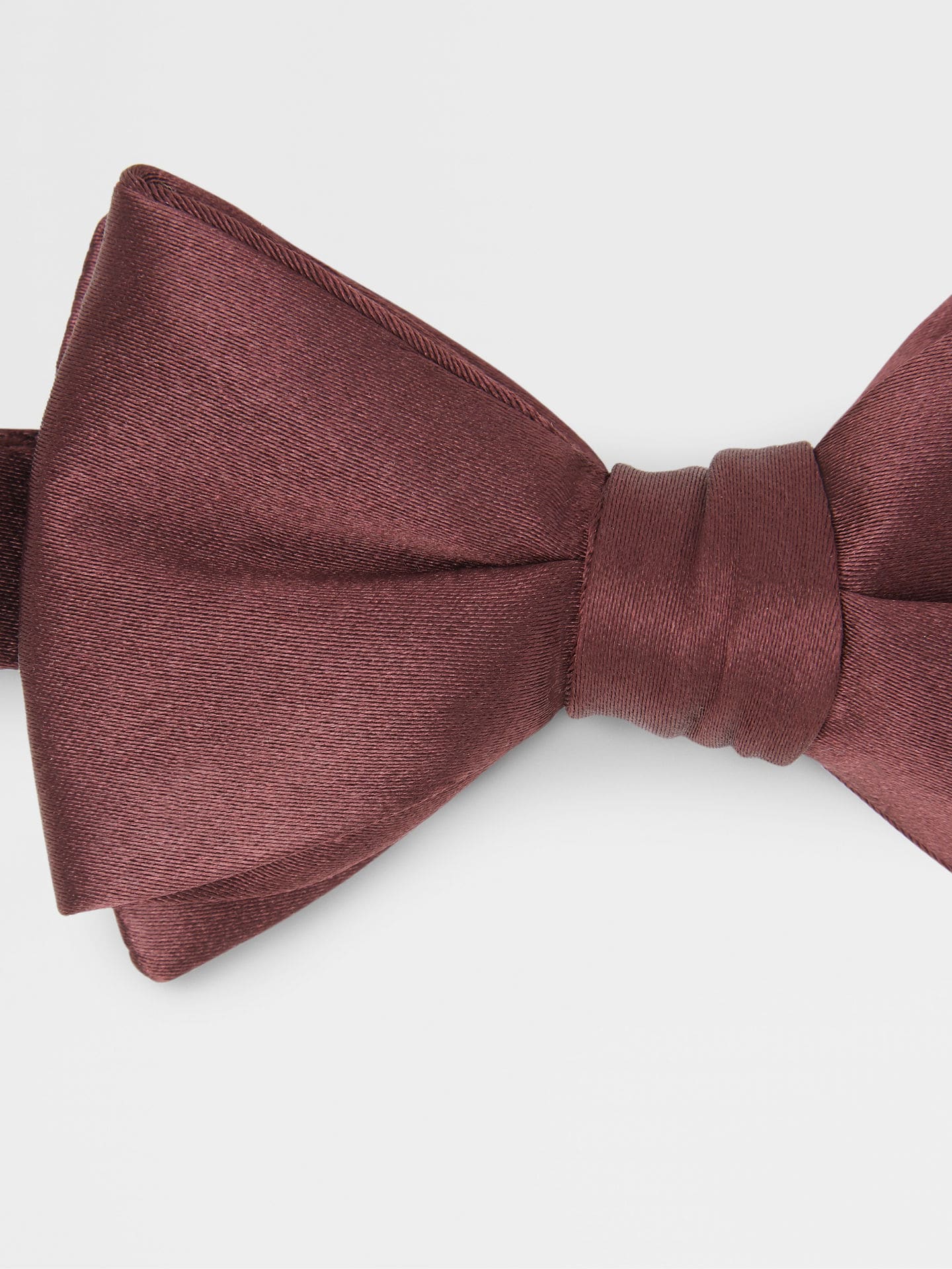 ZEGNA Silk Self Burgundy Bow Ties