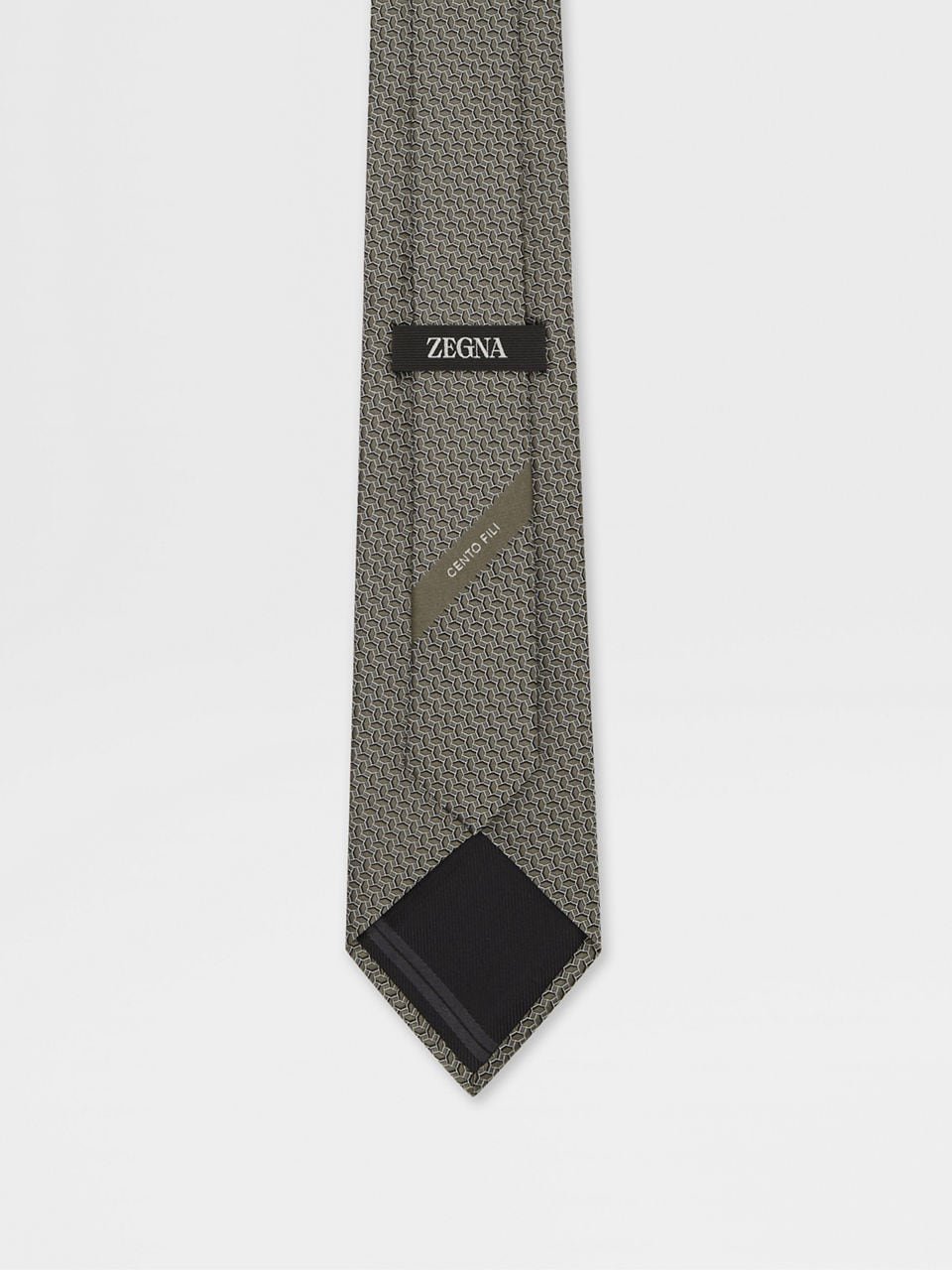 Dark Green CENTO FILI Silk Tie