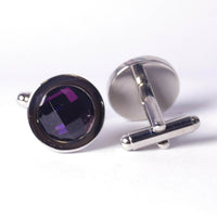 Purple Fiber Optic Gemstone Cufflinks