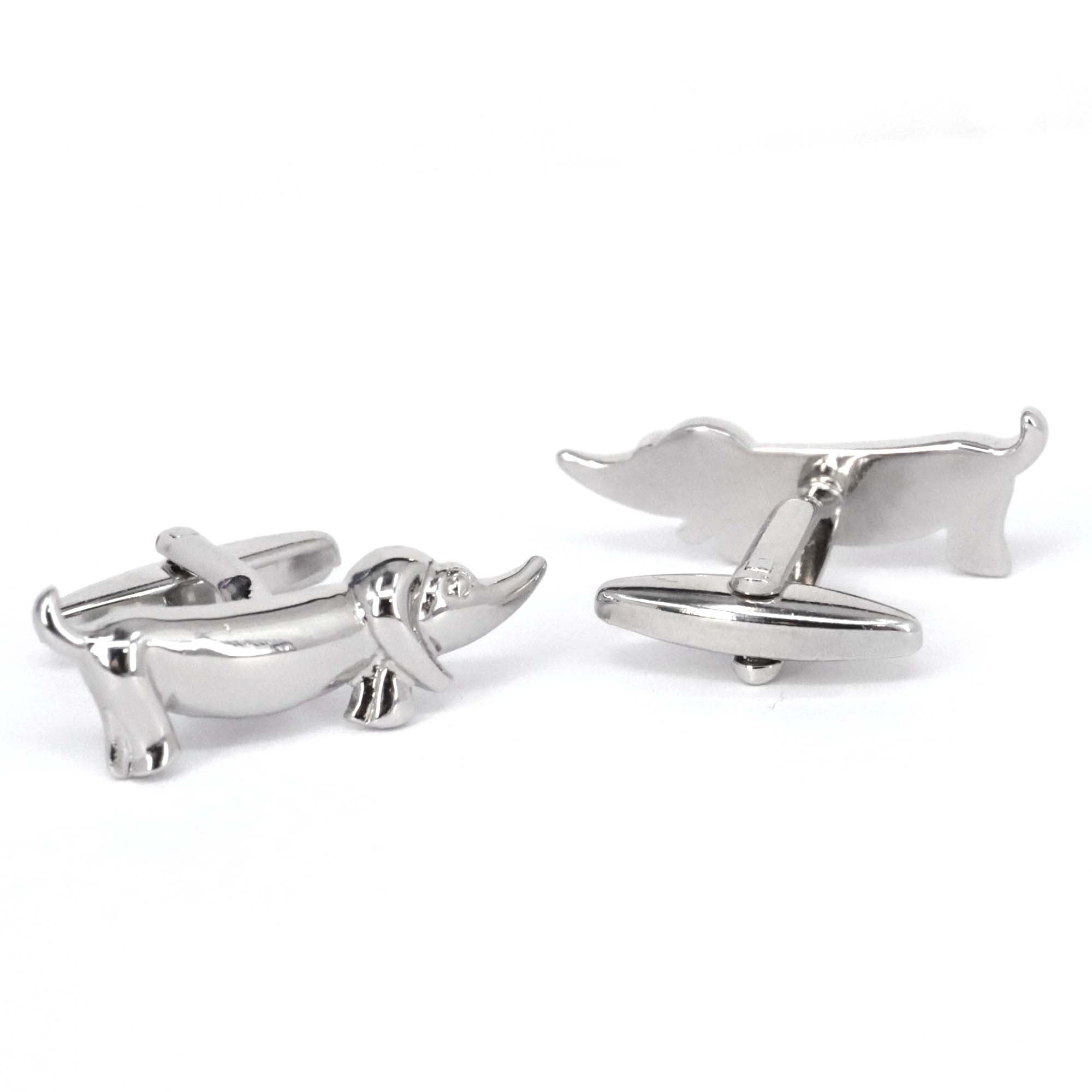 Silver Dachshund Cufflinks