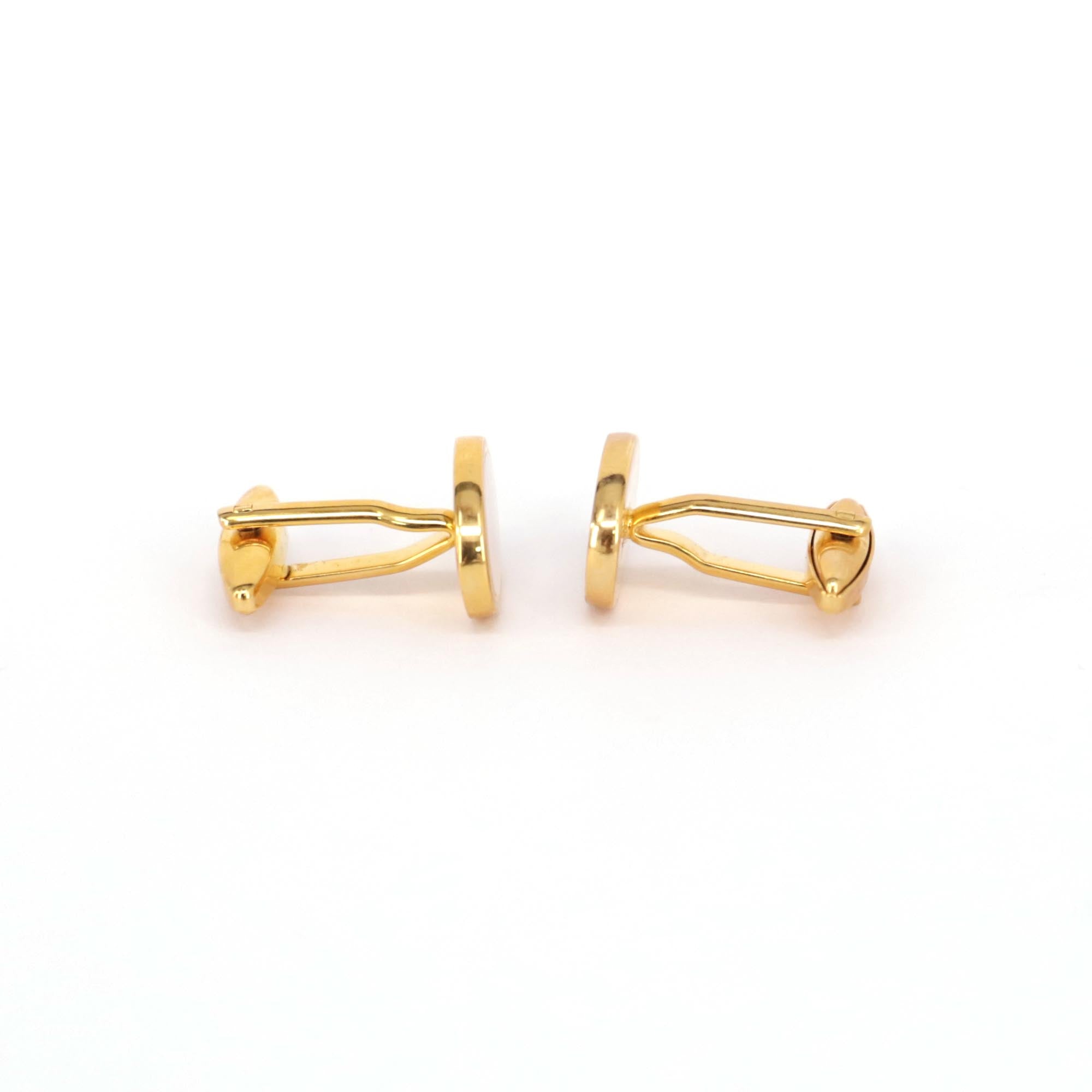 Small Size MOP Gold Cufflinks