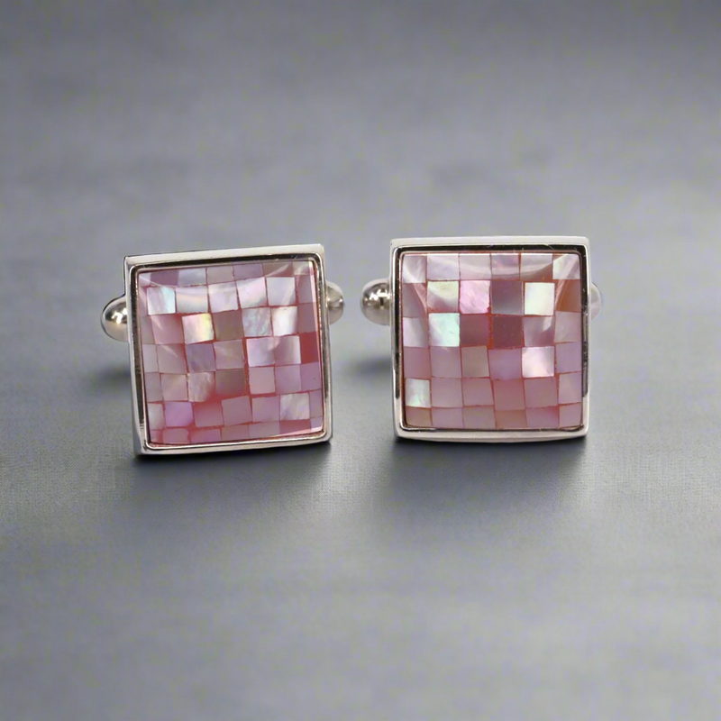 Mosaic MOP  Abalone square Cufflink