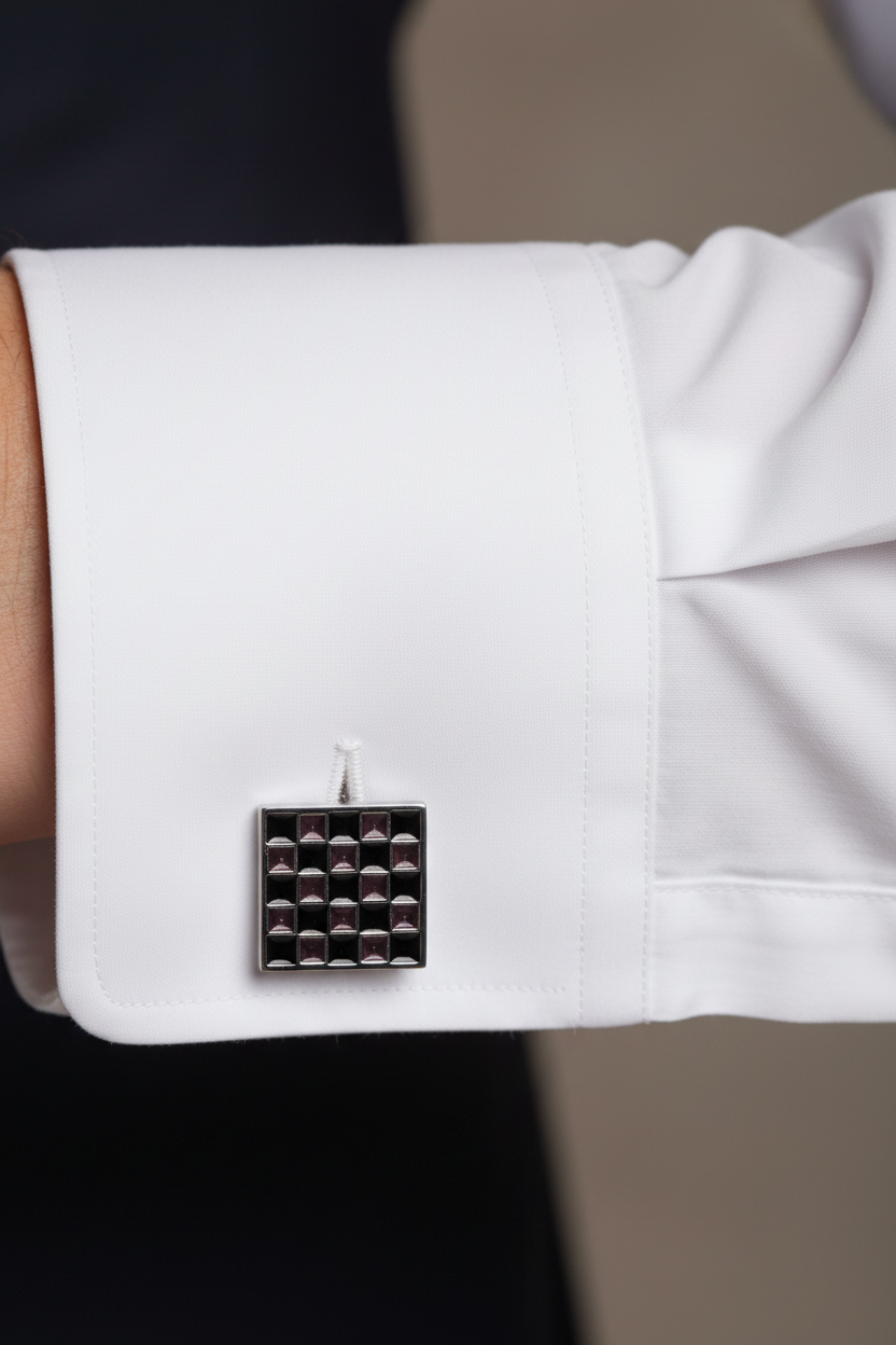 Luxury sqare checkerboard cufflinks