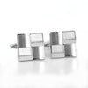 Vertical and Horizontal Square Cufflinks in Silver