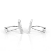 Vertical and Horizontal Square Cufflinks in Silver