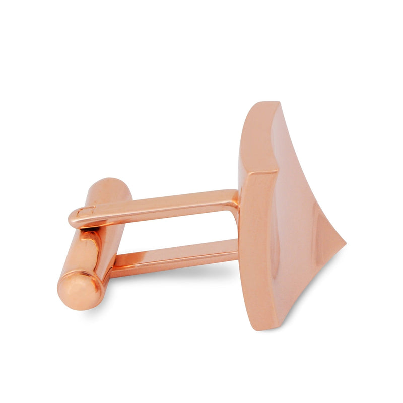 Concaved Square Cufflinks in Rose Gold-Cufflinks.com.sg