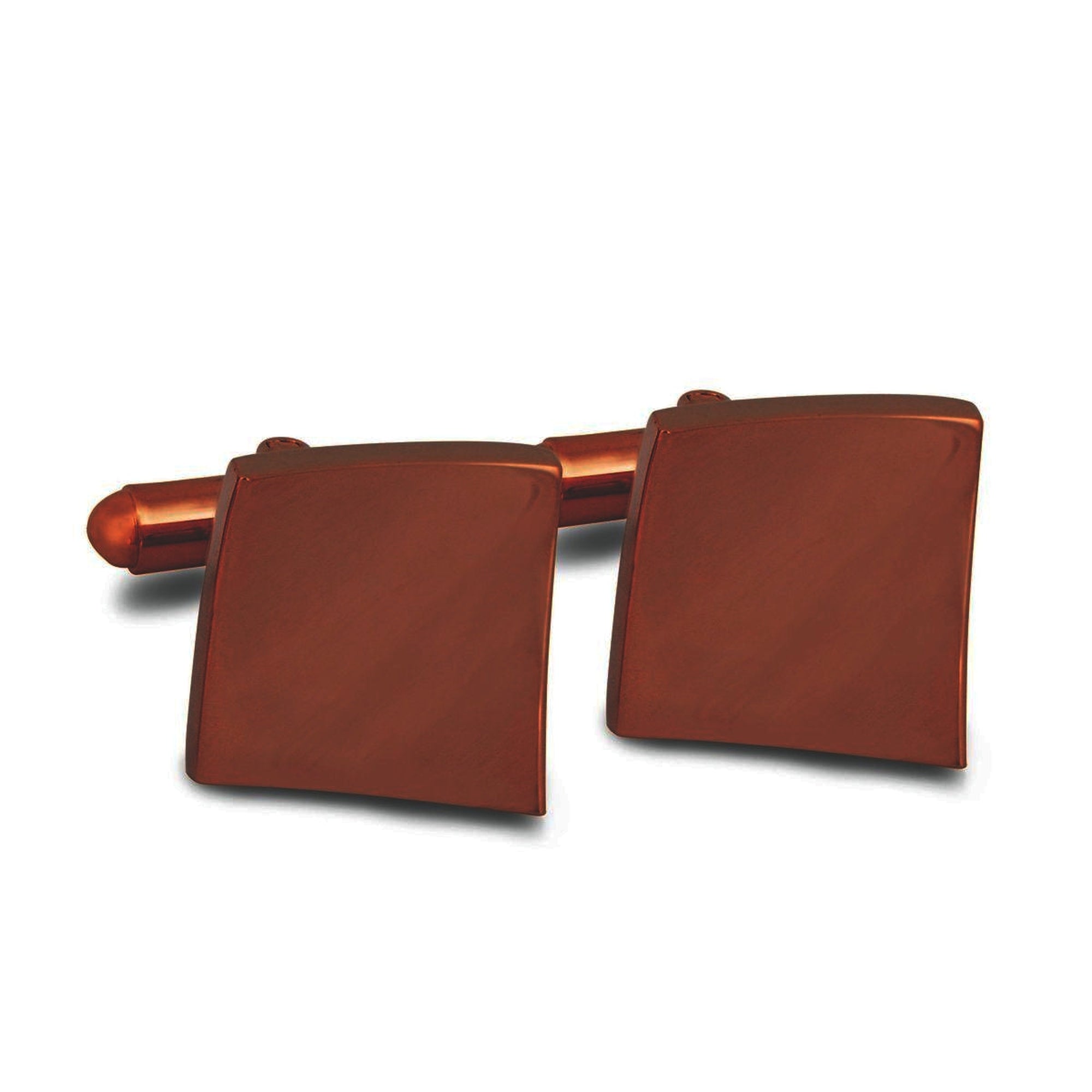 Concaved Square Cufflinks in Rose Gold-Cufflinks.com.sg