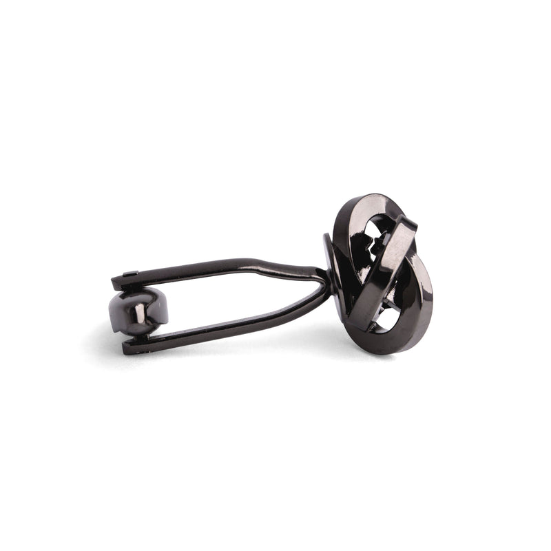 Gunmetal Knot Cufflink-Classic Cufflinks-MarZthomson-Cufflinks.com.sg