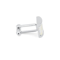 Rectangle White Mosaic Tile Cufflinks-Cufflinks.com.sg